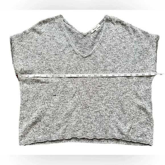 Madewell Marled Gray Knit Sweater Top Oversized Small - Picture 8 of 8